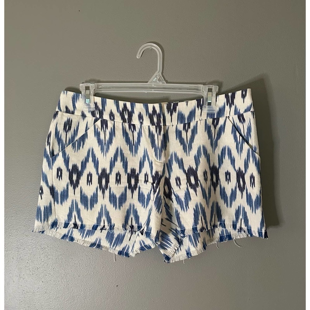 Drew cotton raw hem shorts women’s size 6 blue
